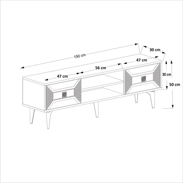 Hanah Home Soporte para TV Blanco y Plata